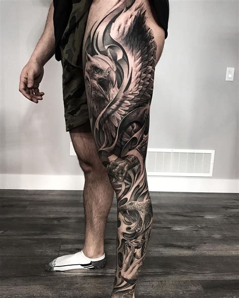 men leg tattoo ideas|full sleeve leg tattoo.